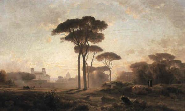 Jean-Achille Benouville Villa Medici, Rome china oil painting image